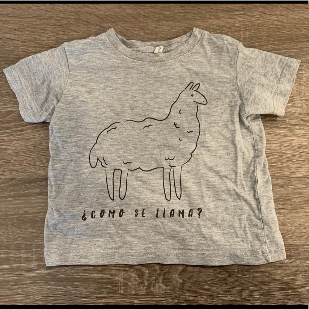 Grey ‘como se llama’ T-shirt 2t